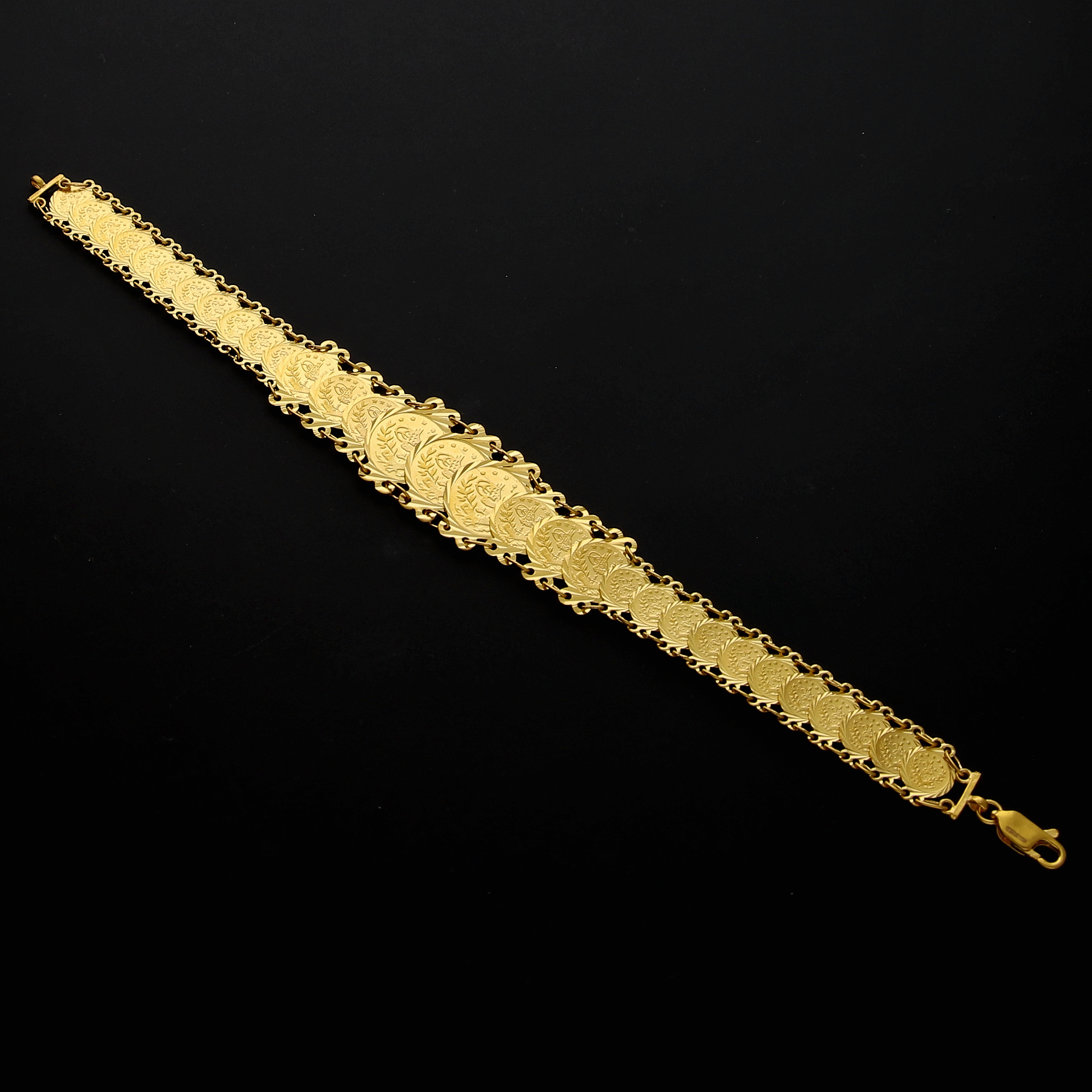 Gold Layered Lira Link Bracelet 21KT- FKJBRL21KM10261