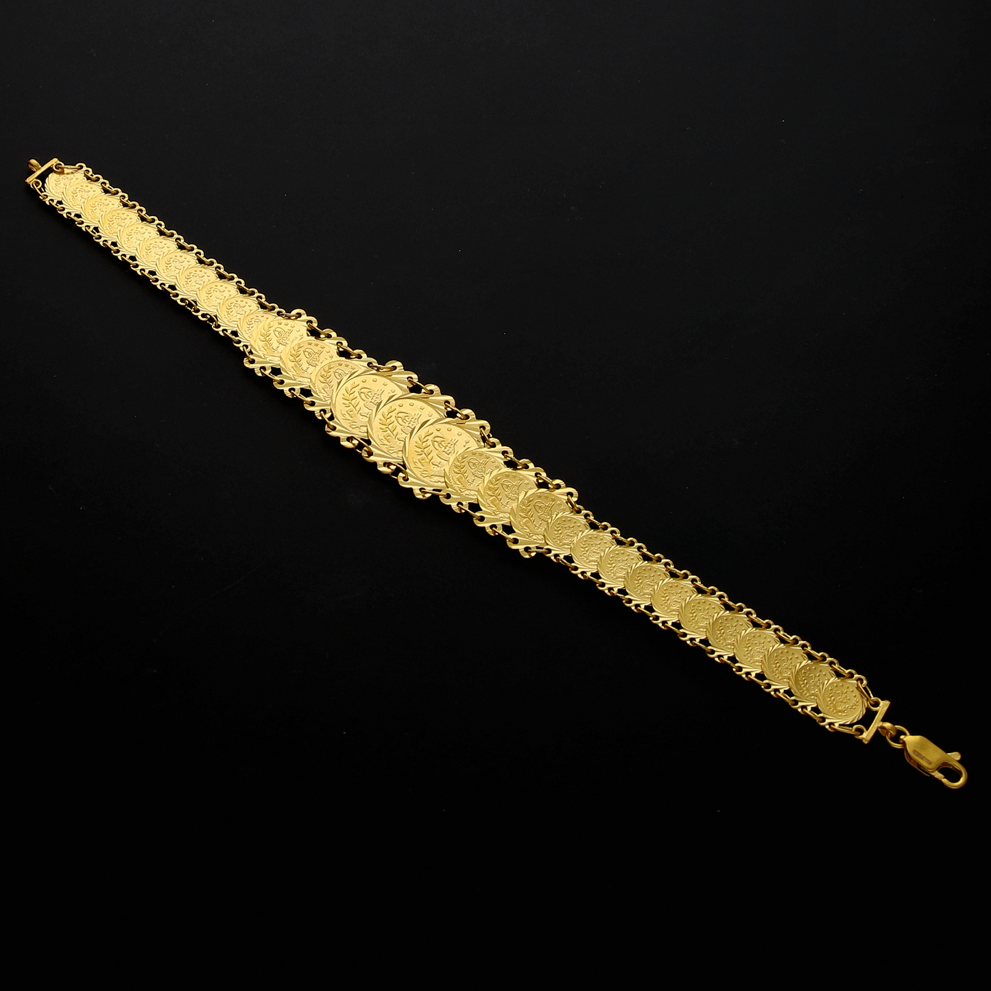 Gold Layered Lira Link Bracelet 21KT- FKJBRL21KM10261