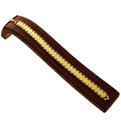 Gold Ottoman Lira Disc Link Bracelet 21KT- FKJBRL21KM10260