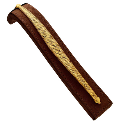 Gold Textured Mesh Bracelet 21KT - FKJBRL21KM10273
