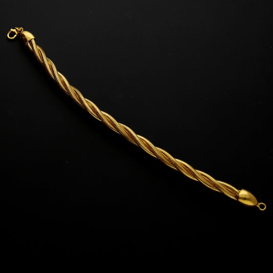 Gold Twisted Rope Bracelet 21KT - FKJBRL21KM10274