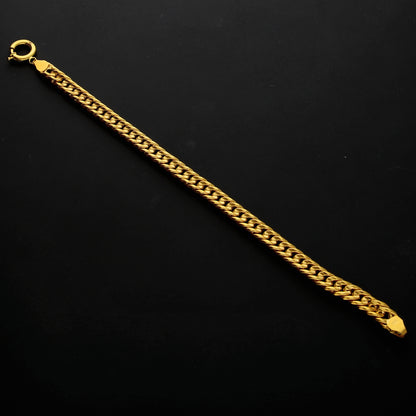 Gold Fine Link Curb Bracelet 21KT - FKJBRL21KM10282