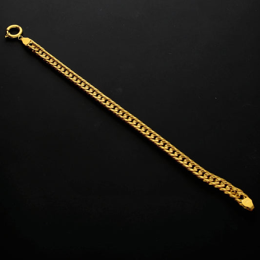 Gold Fine Link Curb Bracelet 21KT - FKJBRL21KM10282