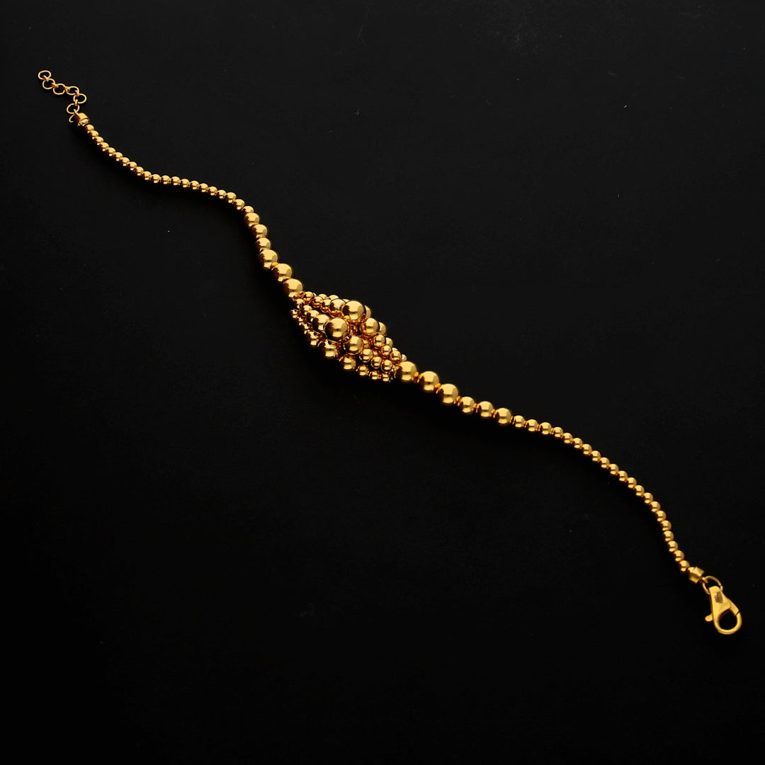 Gold Stylish Cluster beads Bracelet 21KT - FKJBRL21KM10287