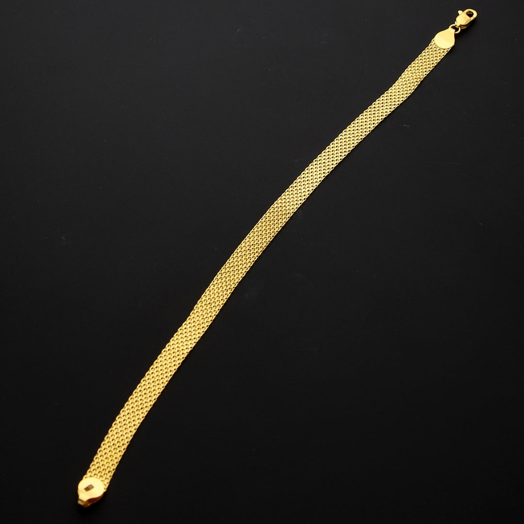 Gold Interlink Strap Bracelet 21KT - FKJBRL21KM10290