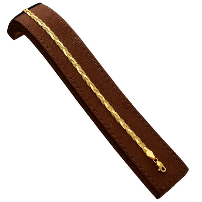 Gold Braided Bracelet 21KT - FKJBRL21KM10293