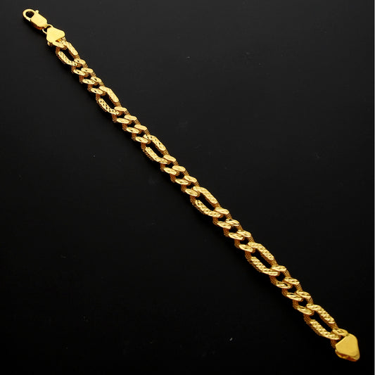 Gold Figaro Bracelet 21KT - FKJBRL21KM10296