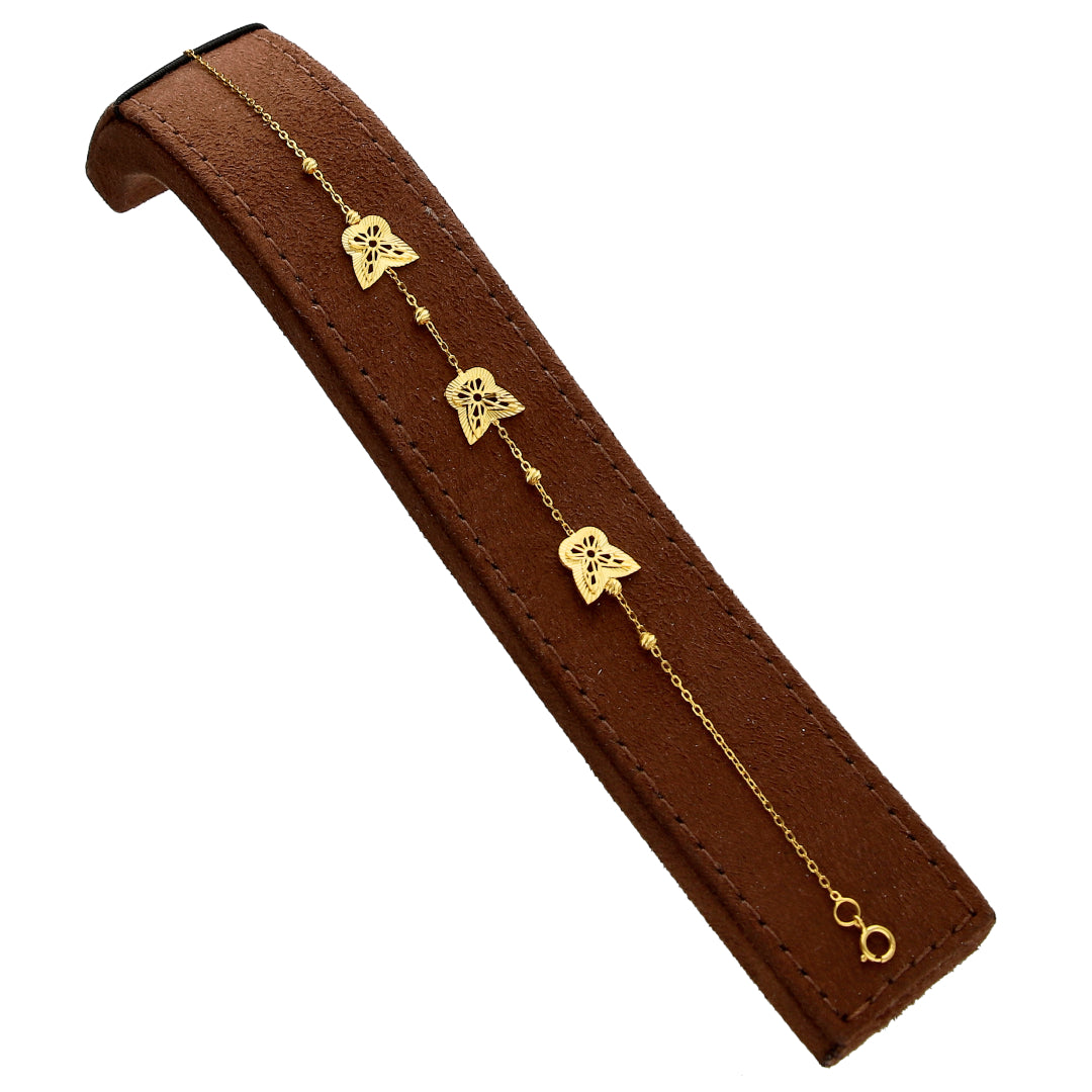 Gold Filigree Butterfly Bracelet 21KT - FKJBRL21KM10298