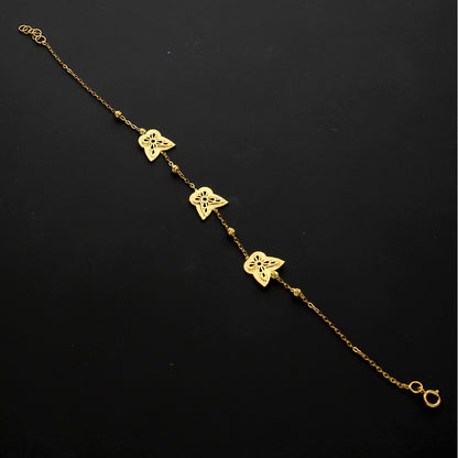Gold Filigree Butterfly Bracelet 21KT - FKJBRL21KM10298
