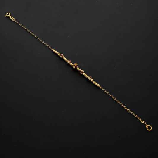 Gold Dazzling Beaded Bracelet 21KT - FKJBRL21KM10303
