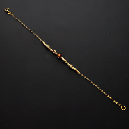 Gold Enamel Beaded Bracelet 21KT - FKJBRL21KM10306