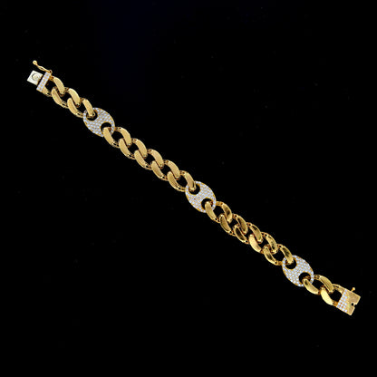 Gold Thick Curb Bracelet 21KT - FKJBRL21KM10447