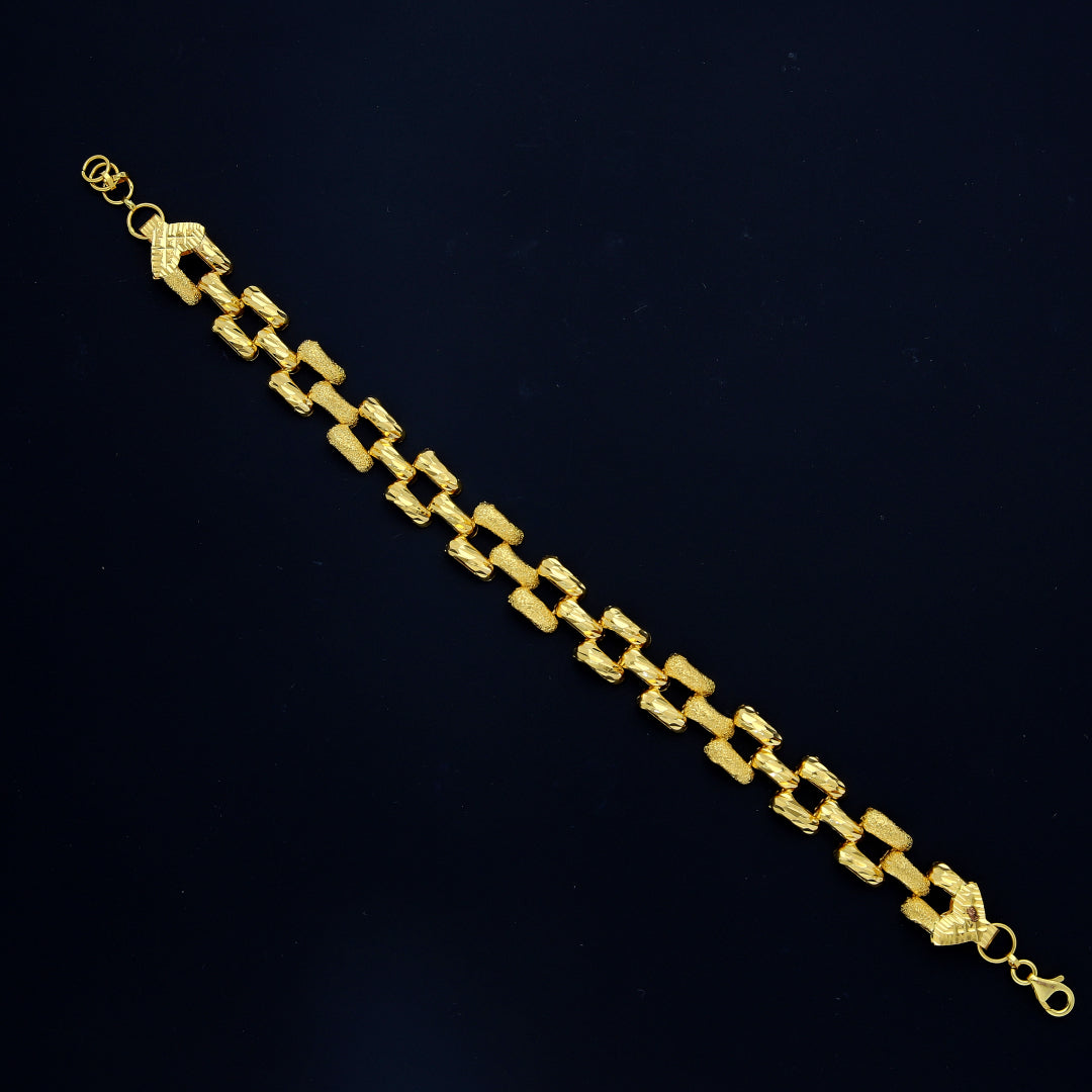 Gold Thick Strap Bracelet 21KT - FKJBRL21KM10448
