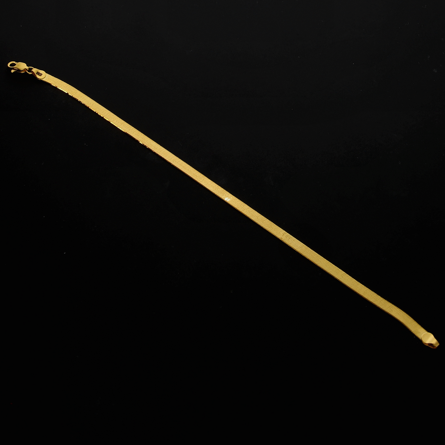 Gold Classic Flat Link Bracelet 21KT- FKJBRL21KM10264