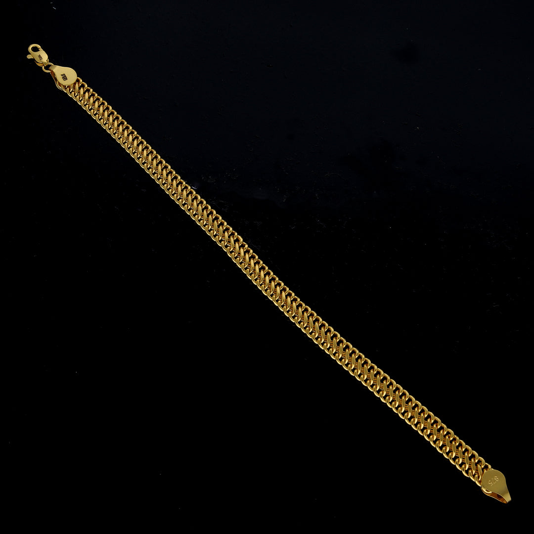 Gold Curb Link Bracelet 21KT - FKJBRL21KM10918