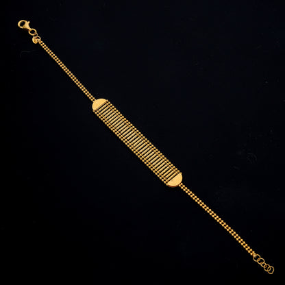 Gold Linear Bar Bracelet 21KT - FKJBRL21KM11484