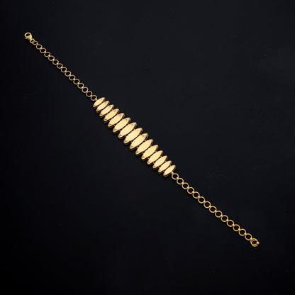 Gold Oval Discs Bracelet 21KT - FKJBRL21KM11486