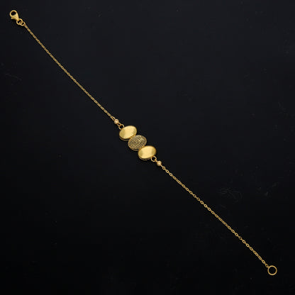 Gold Triple Disc Bracelet 21KT - FKJBRL21KM11490