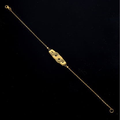 Gold Cutout Bar Bracelet 21KT - FKJBRL21KM11495