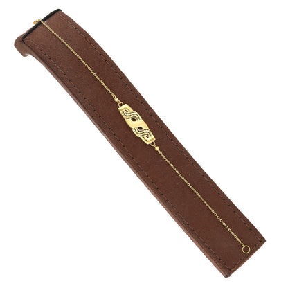 Gold Cutout Bar Bracelet 21KT - FKJBRL21KM11495
