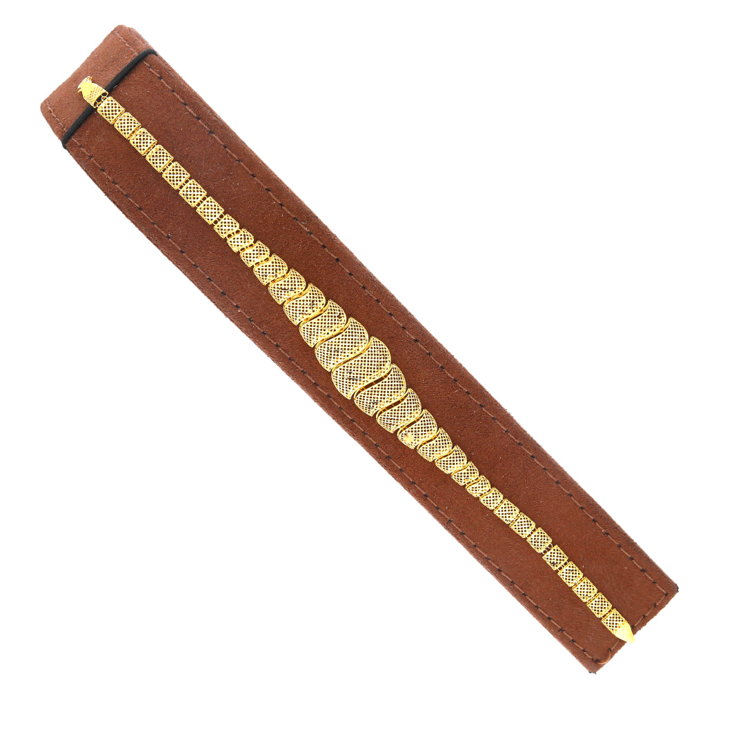 Gold Mesh Link Bracelet 21KT - FKJBRL21KM11501