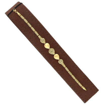 Gold Regal Teardrop Bracelet 21KT - FKJBRL21KM11506