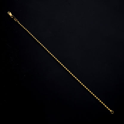 Gold Beaded Link Bracelet 21KT - FKJBRL21KM11538
