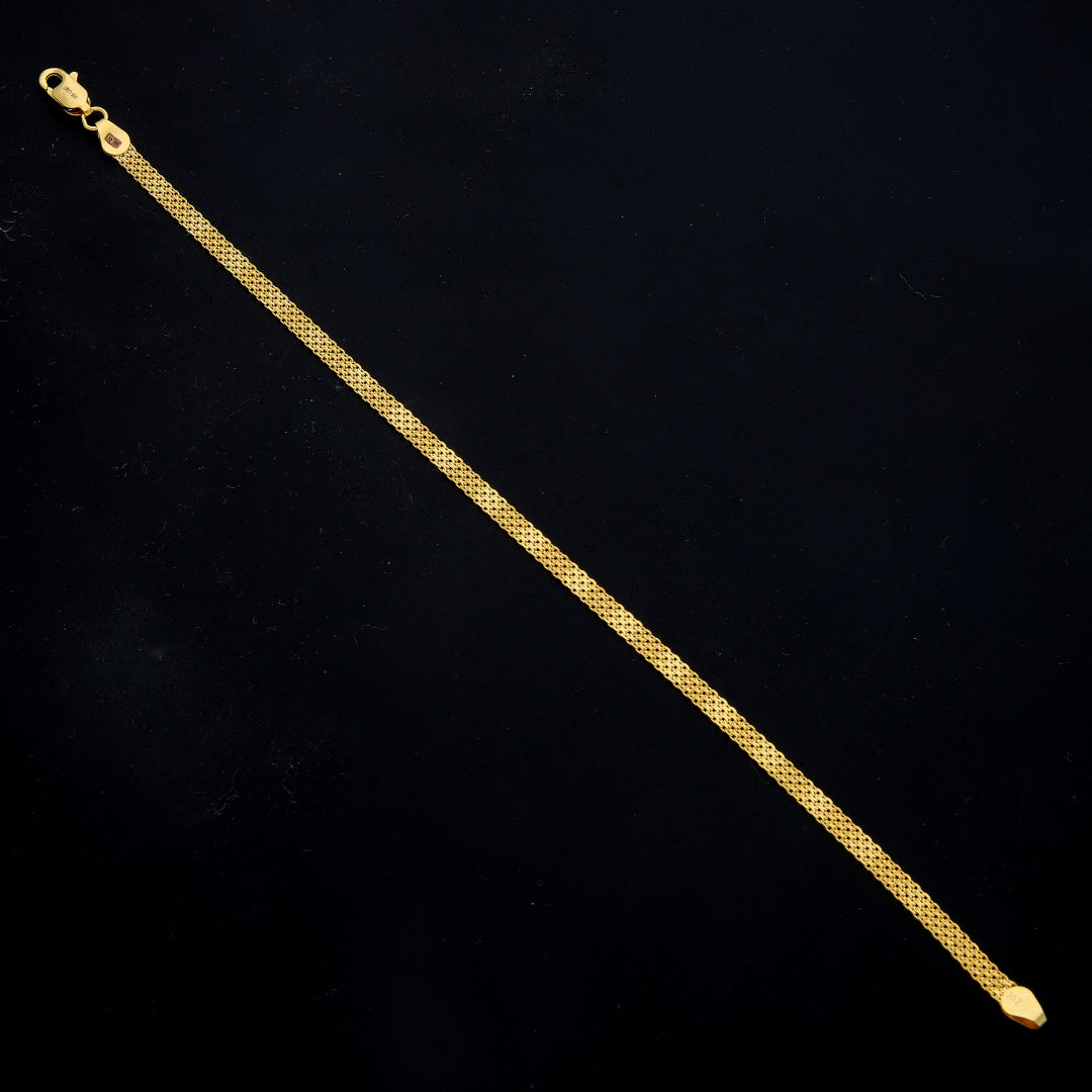 Gold Fine Link Bracelet 21KT - FKJBRL21KM11545