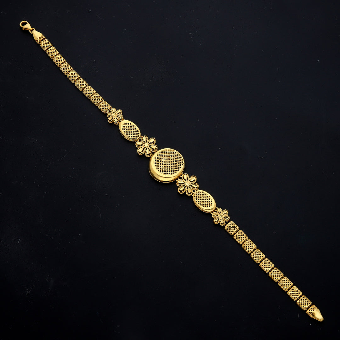 Gold Ethnic Style Bracelet 21KT - FKJBRL21KM11546