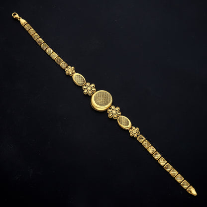 Gold Ethnic Style Bracelet 21KT - FKJBRL21KM11546