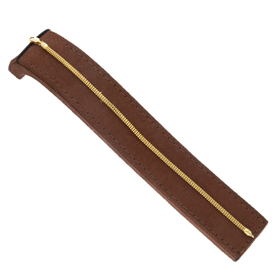 Gold Beaded Line Bracelet 21KT - FKJBRL21KM11547