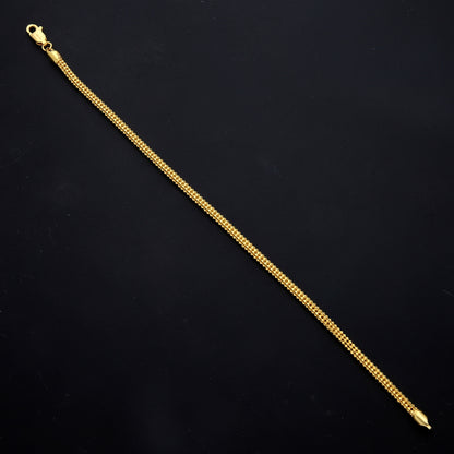 Gold Beaded Line Bracelet 21KT - FKJBRL21KM11547