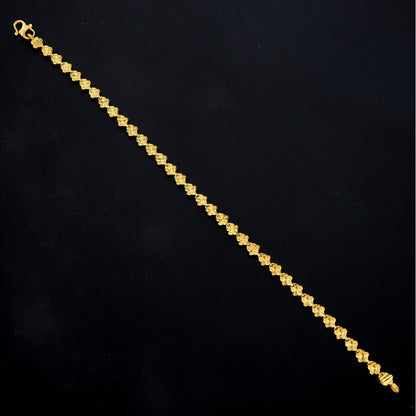 Gold Petal Link Bracelet 21KT - FKJBRL21KM11548