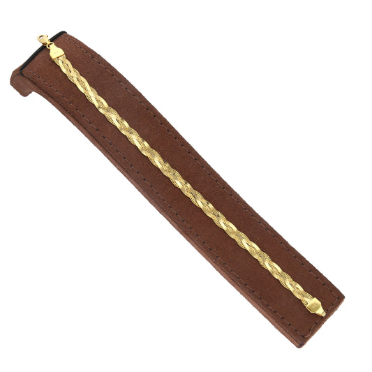 Gold Twist Link Bracelet 21KT - FKJBRL21KM11549