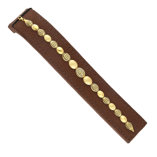 Gold Oval Harmony Bracelet 21KT - FKJBRL21KM11560