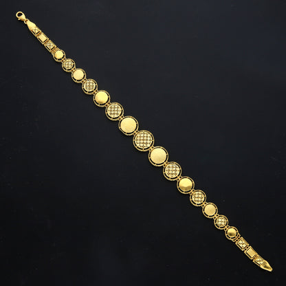 Gold Geometric Filigree Bracelet 21KT - FKJBRL21KM11562