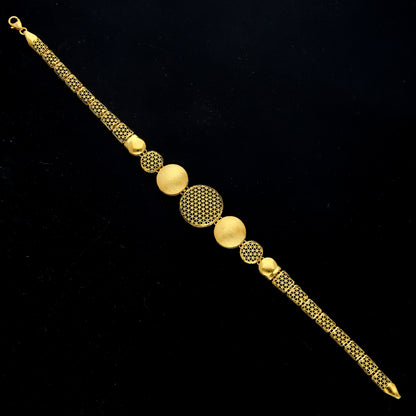 Gold Filigree Circle Bracelet 21KT - FKJBRL21KM11565