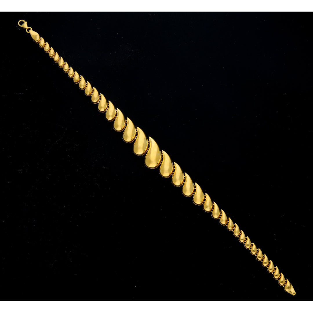 Gold Cascade Link Bracelet 21KT - FKJBRL21KM11566