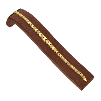Gold Curved Accent Bracelet 21KT - FKJBRL21KM11573