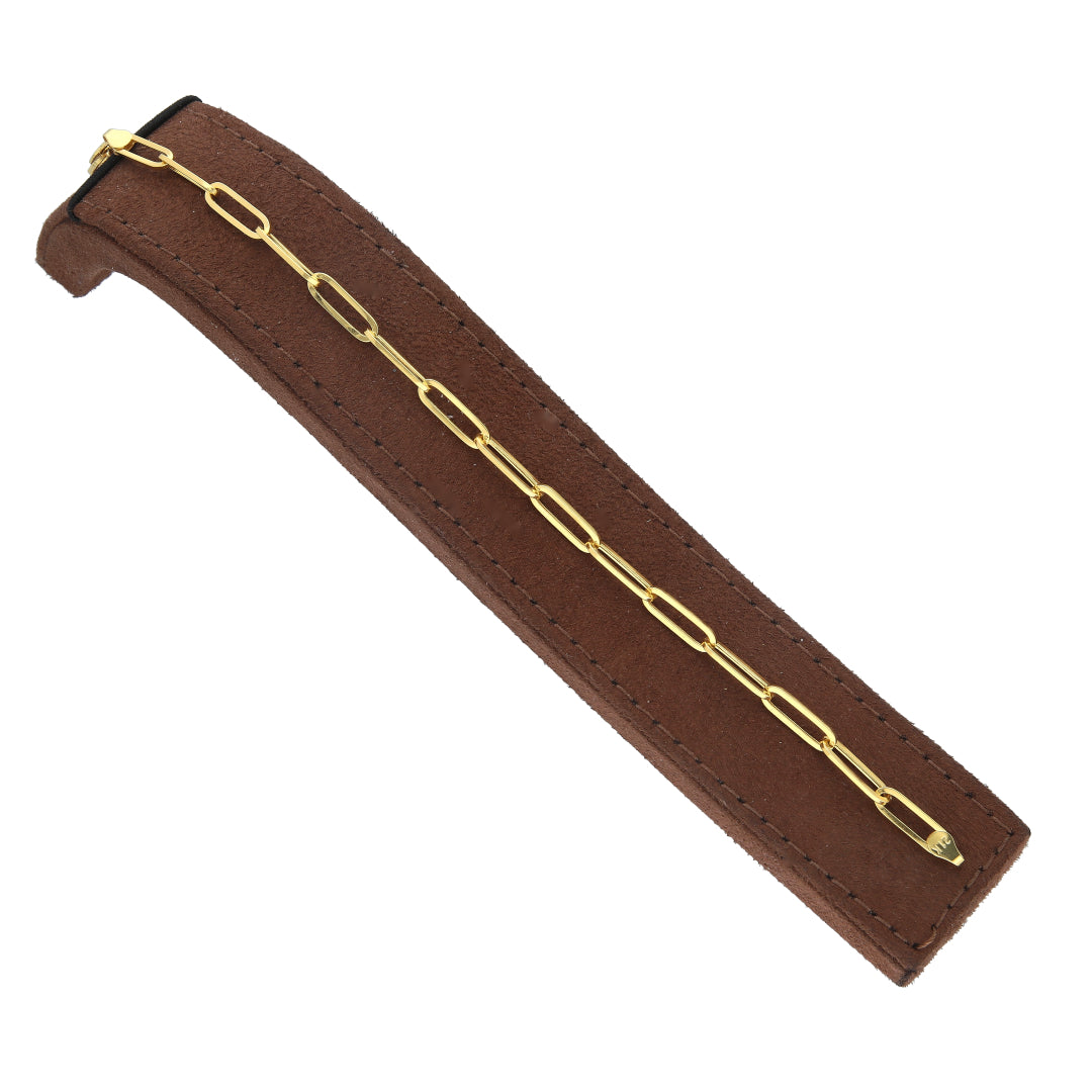 Gold Long Link Bracelet 21KT - FKJBRL21KM11575