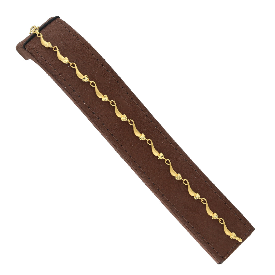 Gold Swirl Link Bracelet 21KT - FKJBRL21KM11592