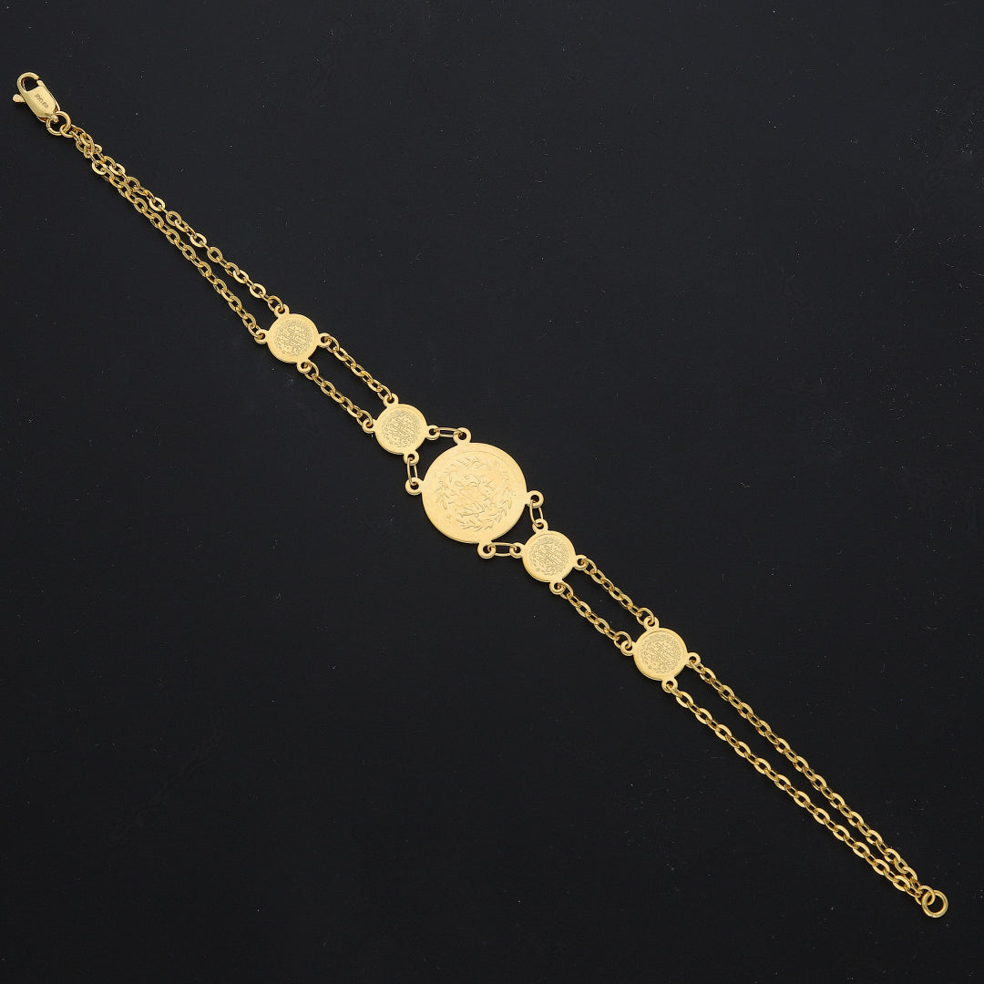Gold Coin Layer Bracelet 21KT - FKJBRL21KM11636