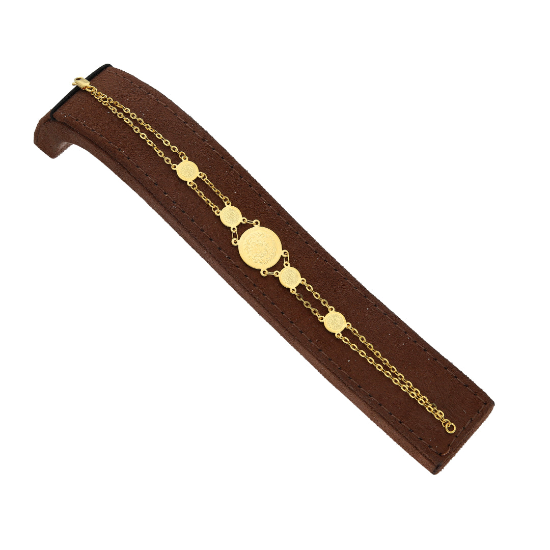 Gold Coin Layer Bracelet 21KT - FKJBRL21KM11636