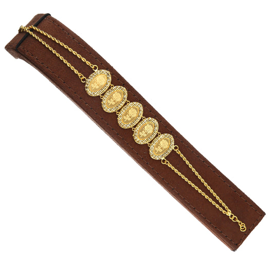 سوار بنمط الوردة الذهبية 21 قيراط  - FKJBRL21KM11666