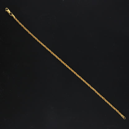 Gold Rope Chain Bracelet 21KT - FKJBRL21KM11672