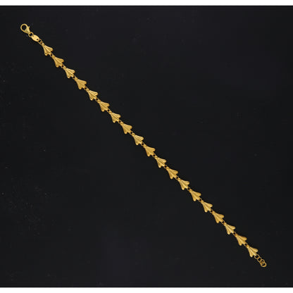 Gold Fan Link Bracelet 21KT - FKJBRL21KM11673