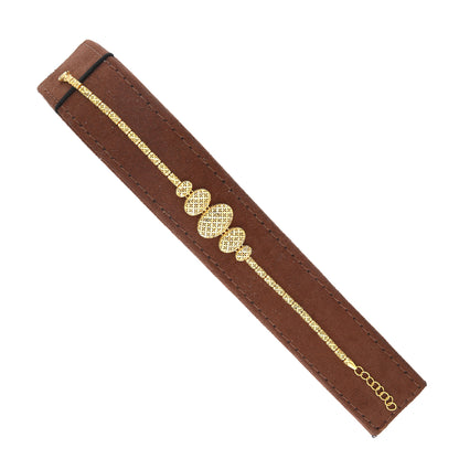 Gold Medallion Link Bracelet 21KT - FKJBRL21KM11674