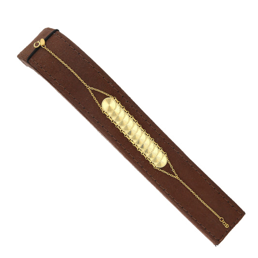 Gold Lira Coin Layer Bracelet 21KT - FKJBRL21KM11676