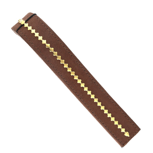 Gold Clover Charm Bracelet 21KT - FKJBRL21KM11680