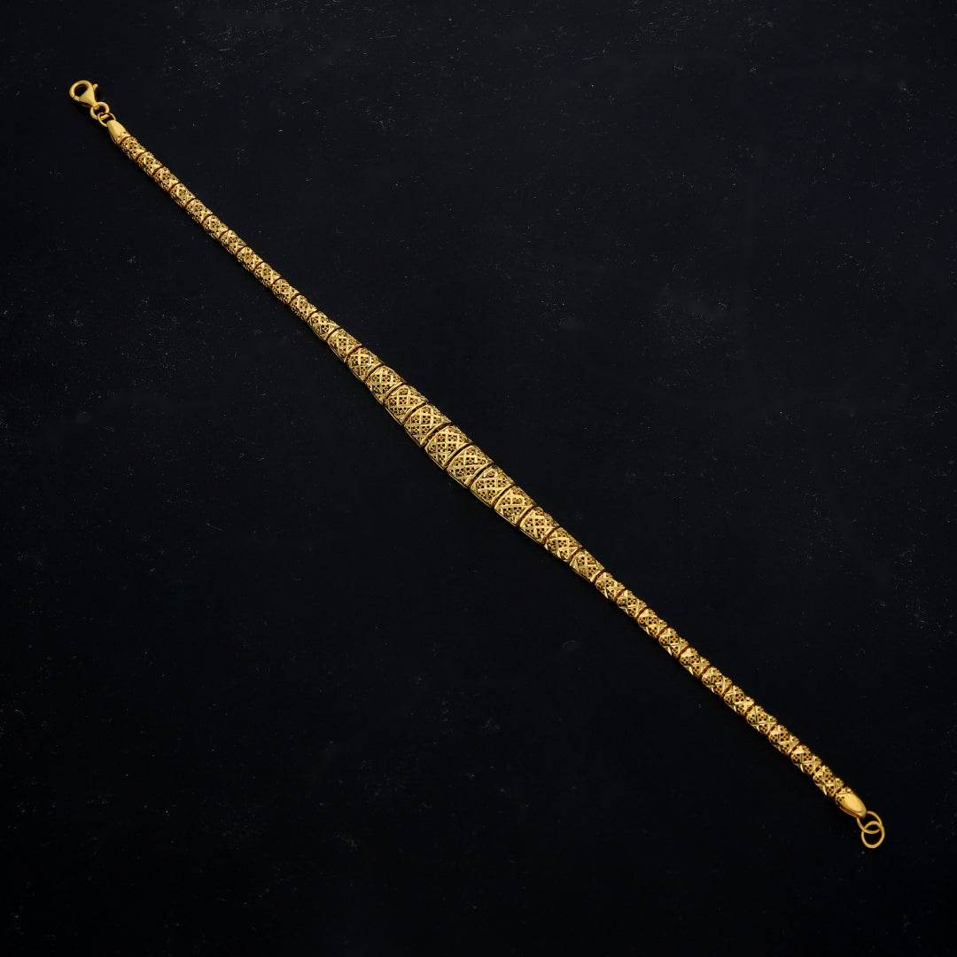 Gold Royal Square Bracelet 21KT - FKJBRL21KM11826